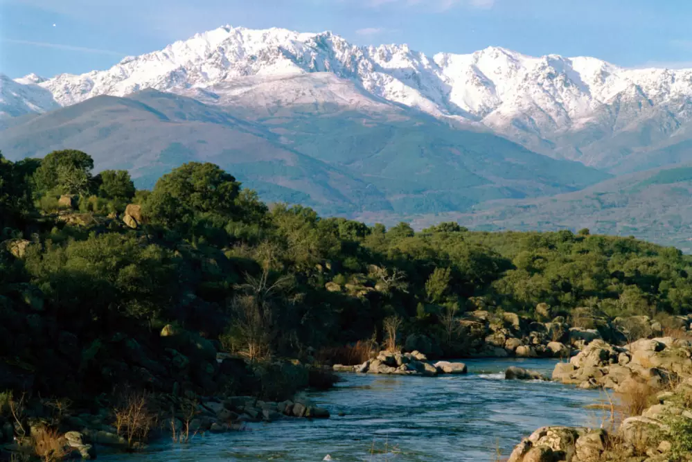 Candeleda, el Almanzor y el río Tiétar